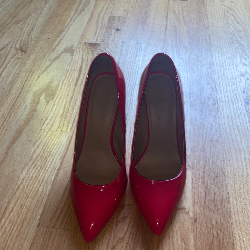 Candy red Asos high heels